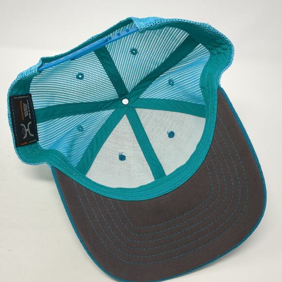 Cloverleaf Snapback Trucker Hat Blue OS Adjustable Mesh Back Get Your Hooey - Picture 7 of 9